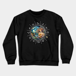 ZODIAC Virgo - Astrological VIRGO - VIRGO - ZODIAC sign - Van Gogh style - 5 Crewneck Sweatshirt